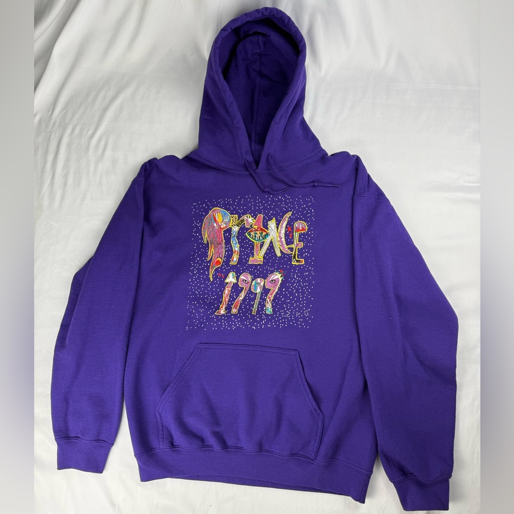 1999 Prince Embroidered Purple Graphic Hoodie (Rare) Unisex